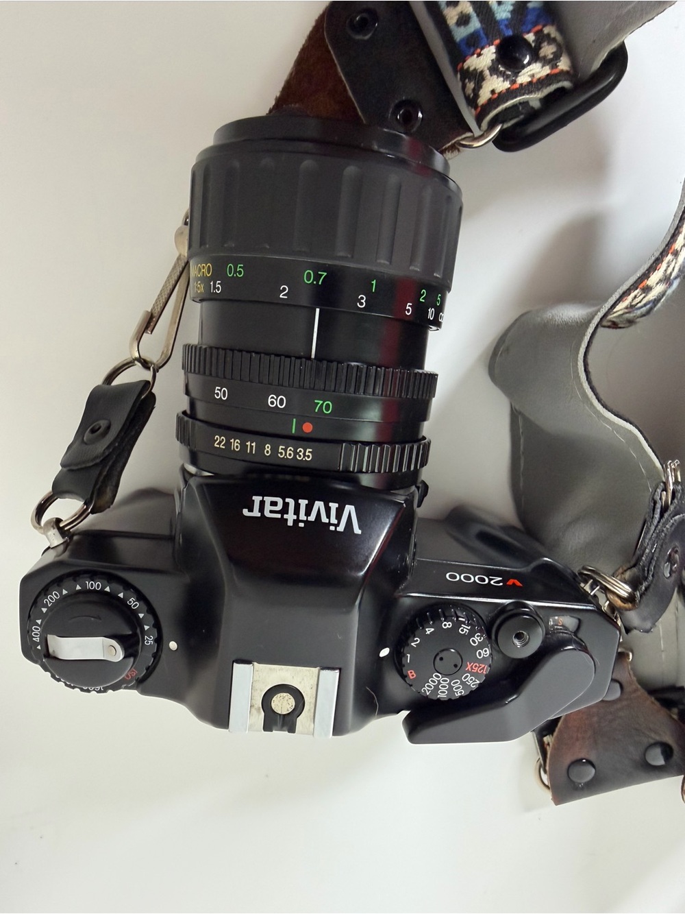 Vintage Vivitar V2000 SLR Film Camera 35-70mm f/3.5-4.8 Macro Lens working - Picture 8 of 14